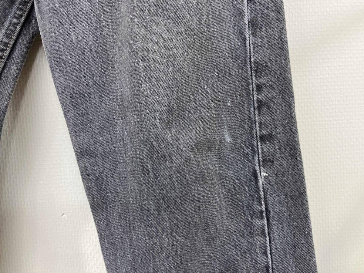 Levi's リーバイス ブラックデニムパンツ ジーンズ W34 L32 501-0658 灰色 グレー メンズ ボタン裏653刻印 USA製 ボタンフライ_画像9