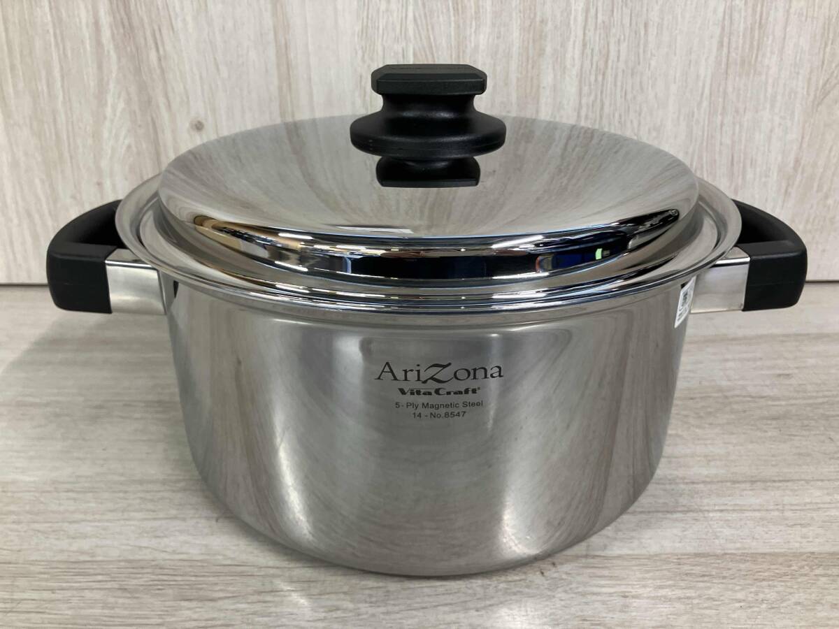 [ не использовался товар ]Vita Craftbita craft кастрюля с двумя ручками 24cm 5.7L прямой огонь IH соответствует кухня без коробки .