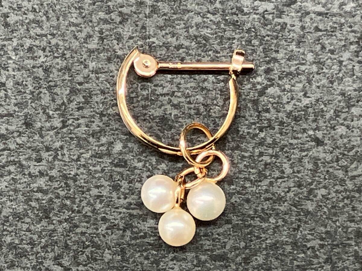K18 イエローゴールド 総重量1.0g ピアス アクセサリー カラーストーン付き_画像3