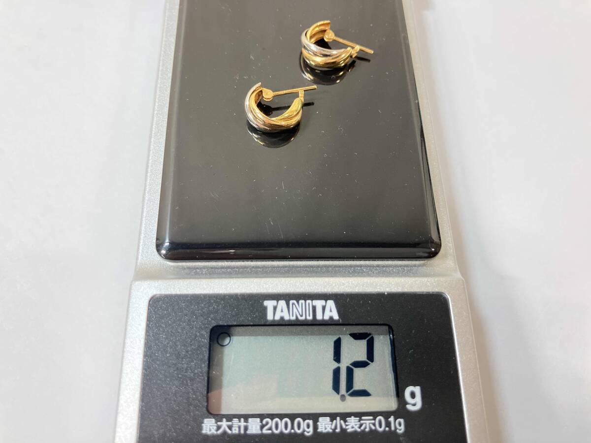 K18ゴールド 総重量約1.2g ピアス_画像9