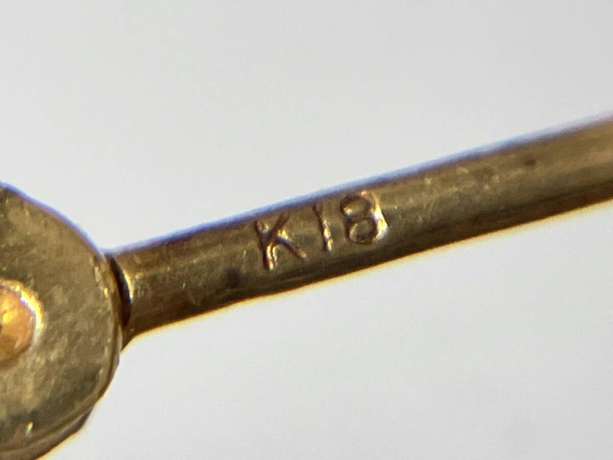K18ゴールド 総重量約1.2g ピアス_画像7