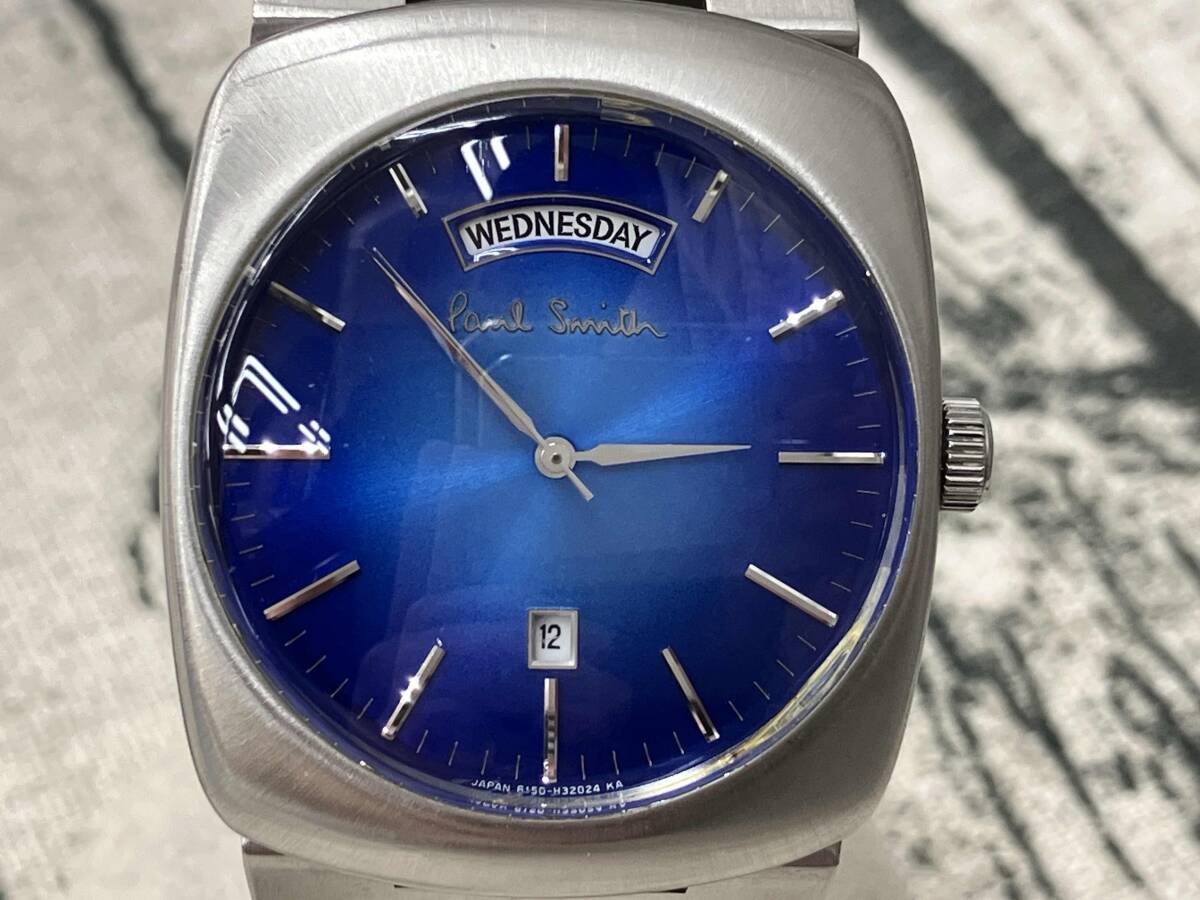 [Paul Smith]6150-H18831 часы кварц батарейка заменен Paul Smith наручные часы мужской б/у 