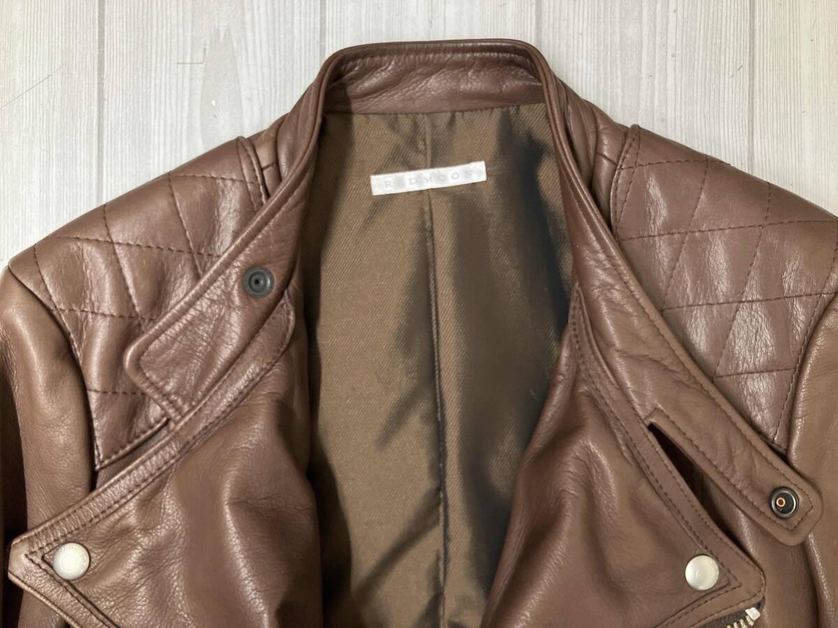 REDMOON レッドムーン ダブルライダース サイズ38 ブラウン_画像3