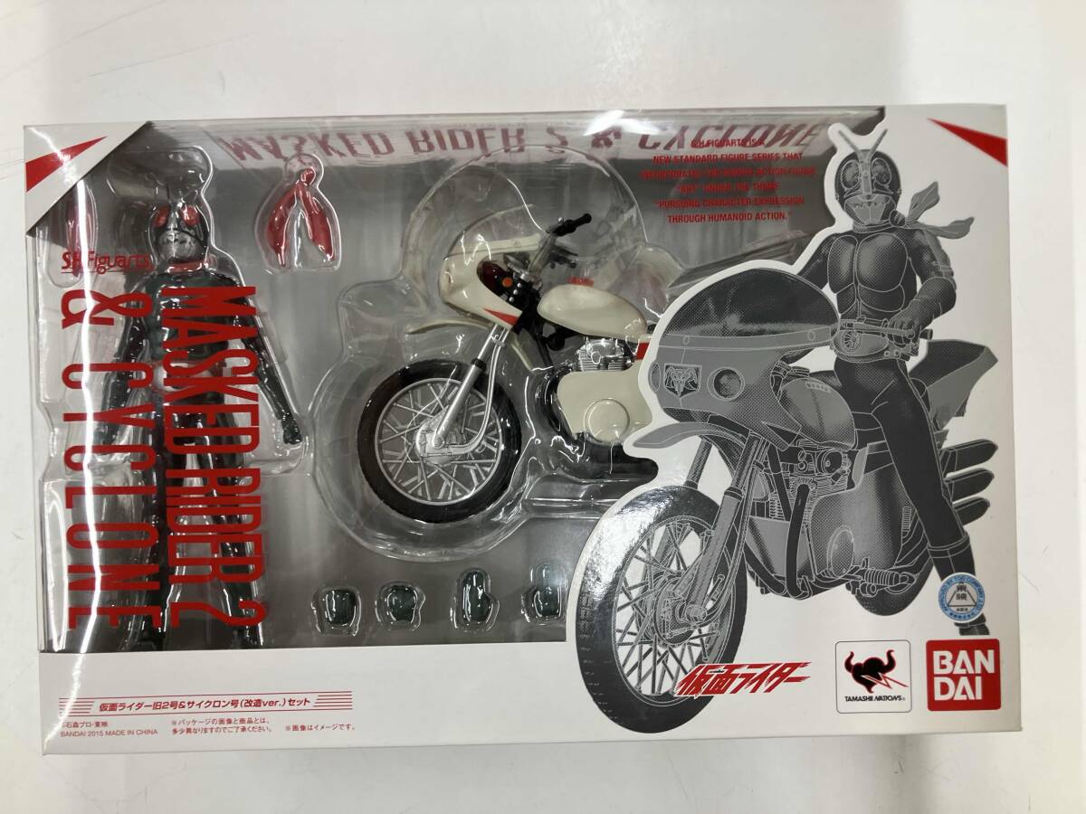 現状品 S.H.Figuarts 仮面ライダー旧2号&サイクロン号 (改造Ver.) セット 仮面ライダー_画像1