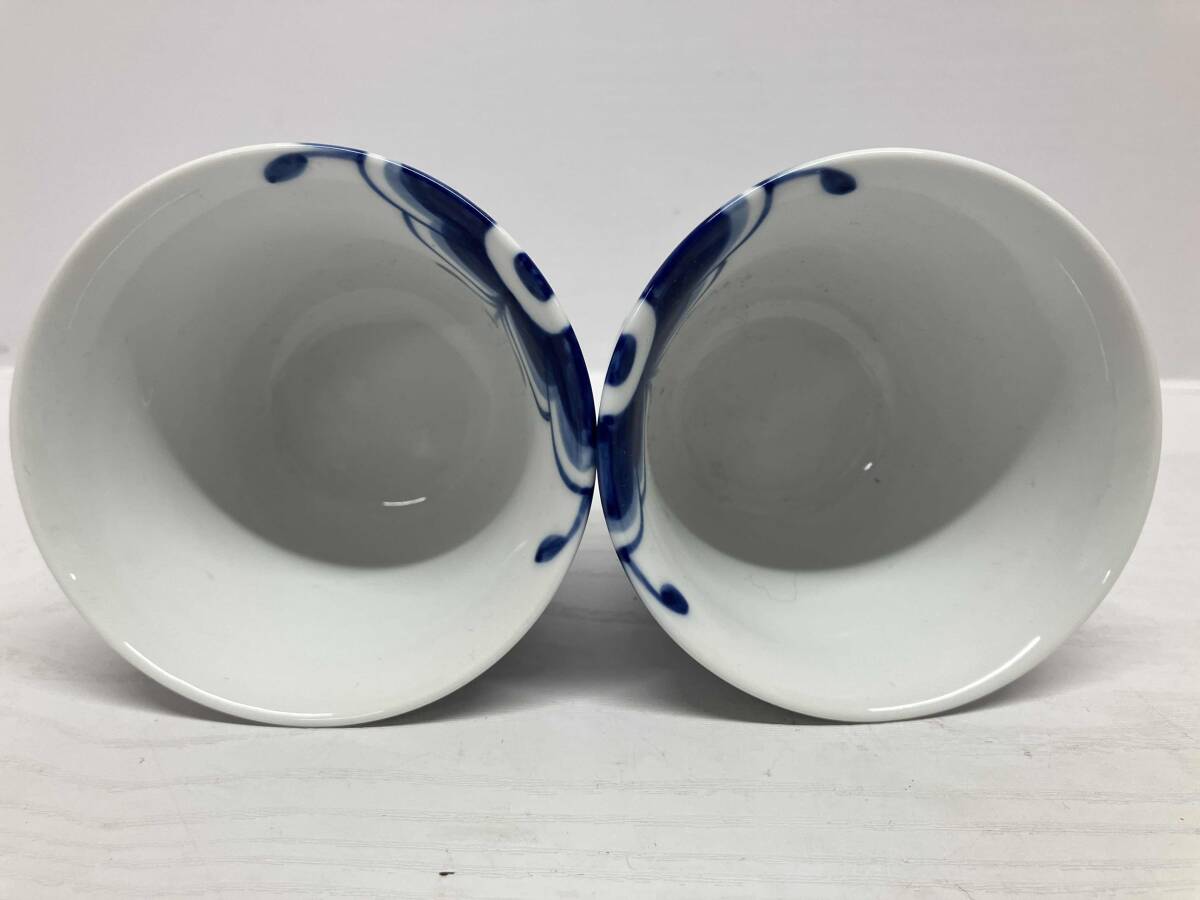 ROYAL COPENHAGEN ロイヤルコペンハーゲン ブルーフルーテッド メガカップ 2個 口径:約9.5cm 高さ:約8.5cm 付属品は画像のものが全てです_画像3