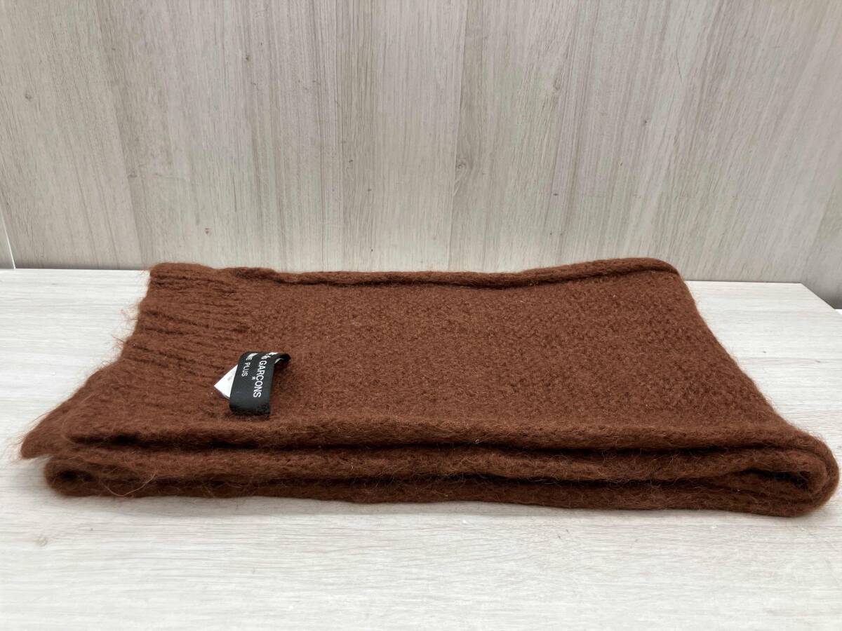 COMME des GARCONS コムデギャルソン HOMME PLUS ニットマフラー モヘヤ/ナイロン ブラウン_画像3