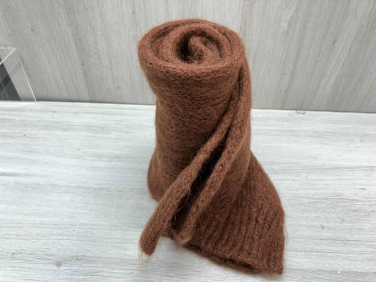 COMME des GARCONS コムデギャルソン HOMME PLUS ニットマフラー モヘヤ/ナイロン ブラウン_画像2
