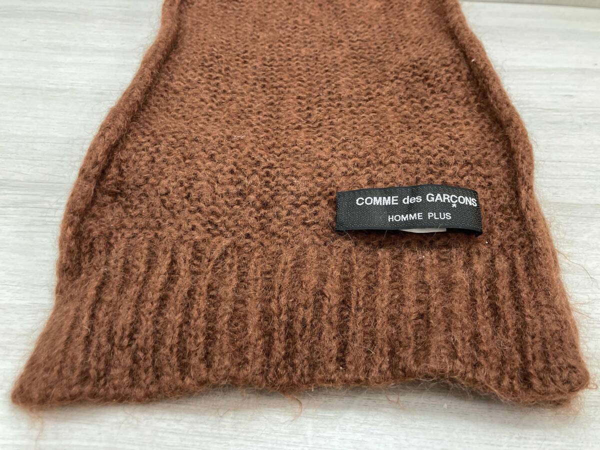 COMME des GARCONS コムデギャルソン HOMME PLUS ニットマフラー モヘヤ/ナイロン ブラウン_画像4