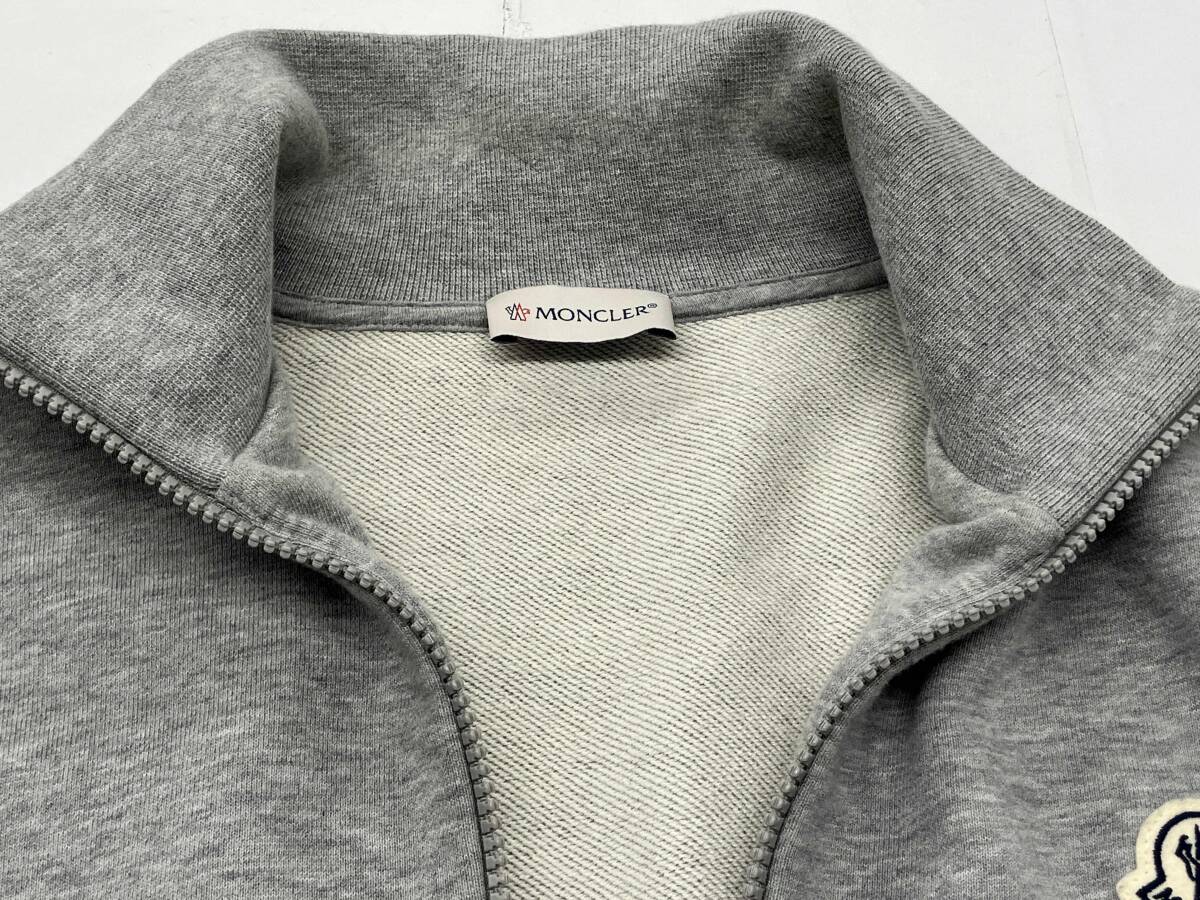 MONCLER MAGLIA CARDIGAN モンクレール トラックジャケット スタンドカラー フルジップ グレー size S_画像3