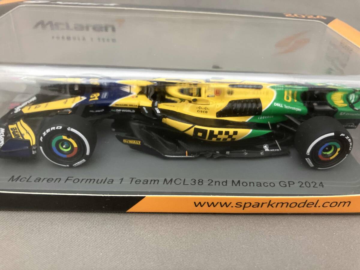 Spark model 1/43 McLaren Formula 1 Team MCL38 No.81 2nd Monaco GP 2024 Oscar Piastri Ｓｐａｒｋ　ｍｏｄｅｌ_画像2