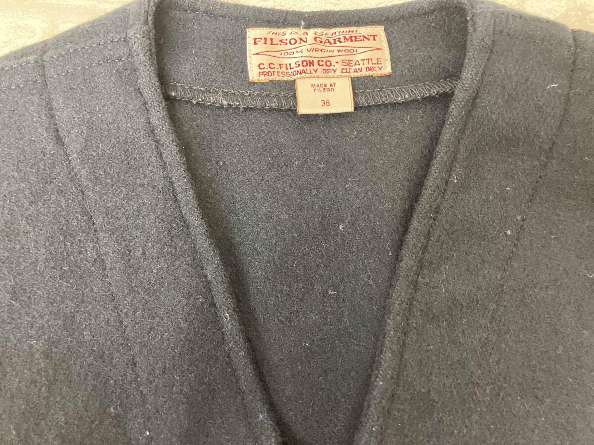 FILSON GARMENT 8014570001 フィルソン ガーメント マッキーノウールベスト メンズ ネイビー ウール100% アメカジ_画像4