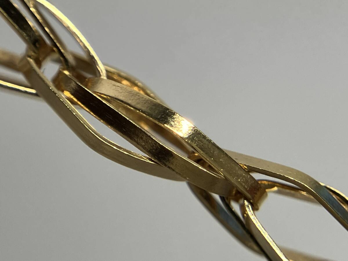 K18 ブレスレット 18cm 2.5g 幅0.3cm 引き輪_画像8