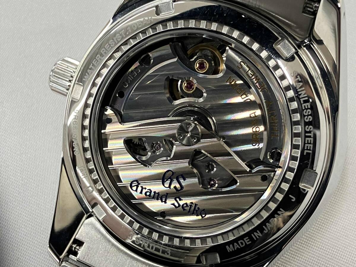 OH済 グランドセイコー ヘリテージコレクション SBGA203 スプリングドライブ GRAND SEIKO 箱説保証書付 パワーリザーブ 9R65-0AA0 裏スケ_画像6
