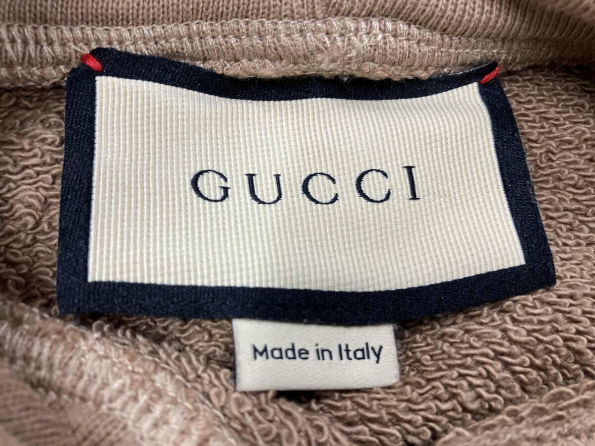 GUCCI ロゴベージュパーカー　サイズM_画像6
