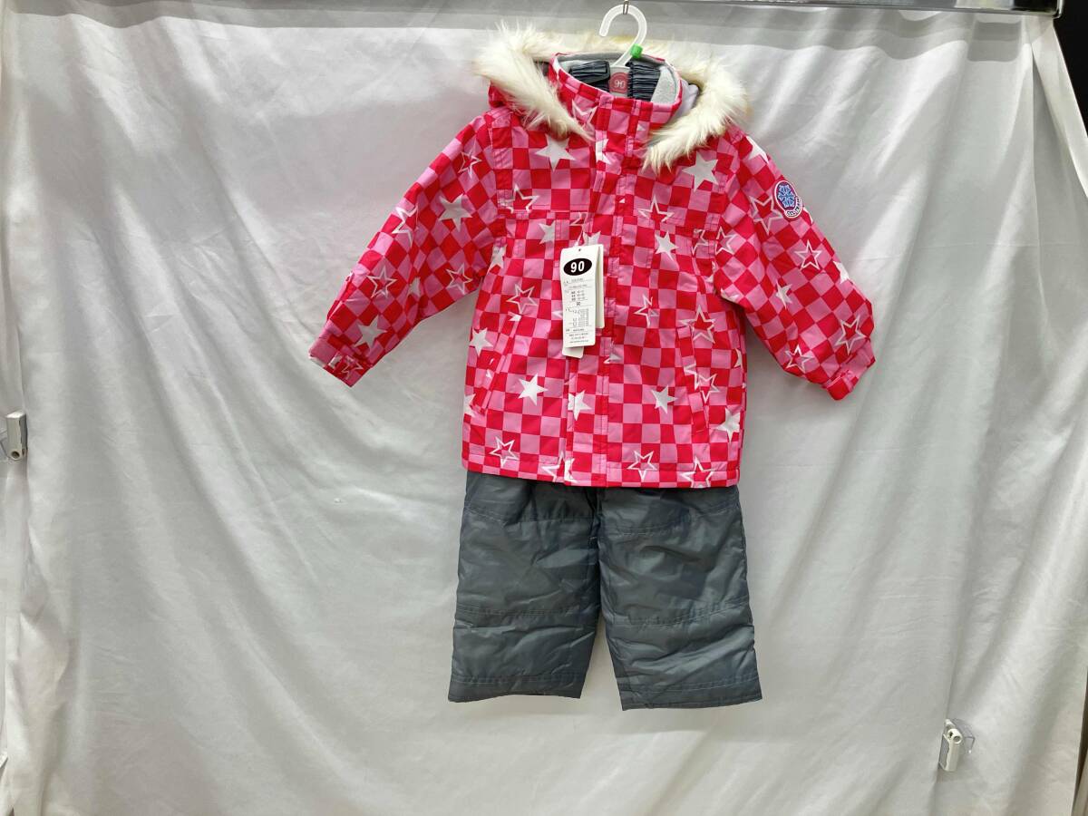 カロライン/スキーウェア上下/2263980/ピンク×グレー/サイズ90_画像1