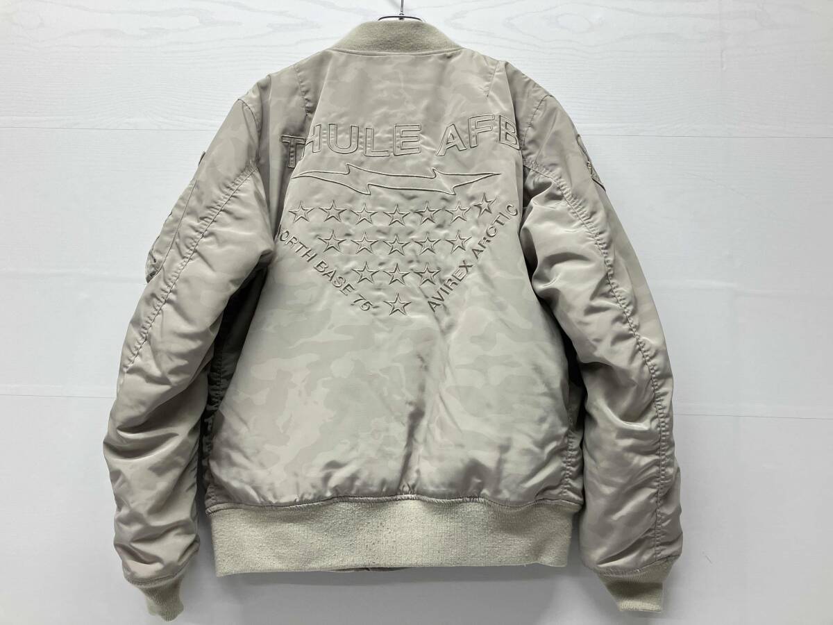 AVIREX アヴィレックス MA-1 ジャケット 6162157 カモフラプリント ブルゾン グレー サイズXL 通年_画像2
