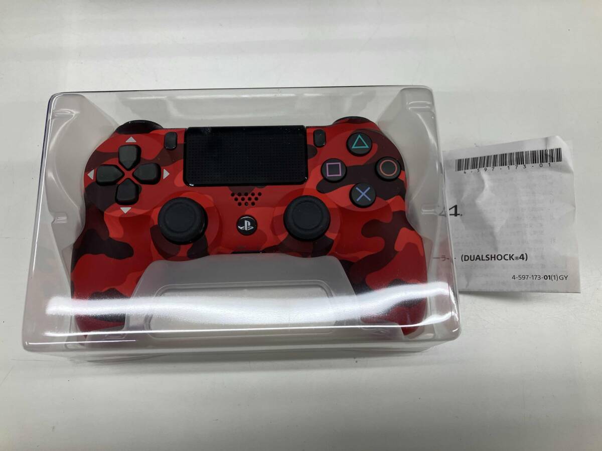動作確認済 ワイヤレスコントローラー(DUALSHOCK 4) レッド・カモフラージュ(数量限定)_画像3