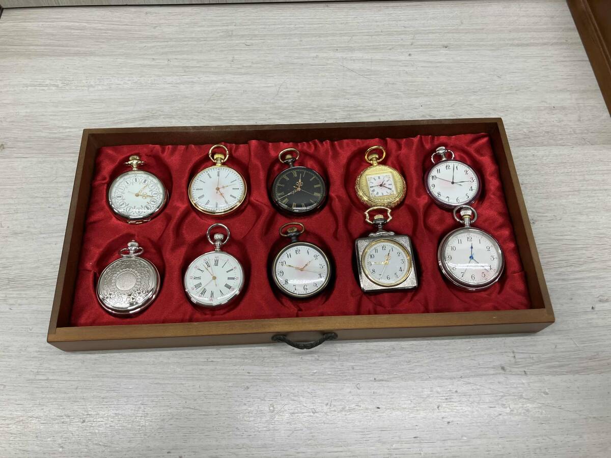 ジャンク 古の時計コレクション 懐中時計 クォーツ 36個セットまとめ売り_画像4