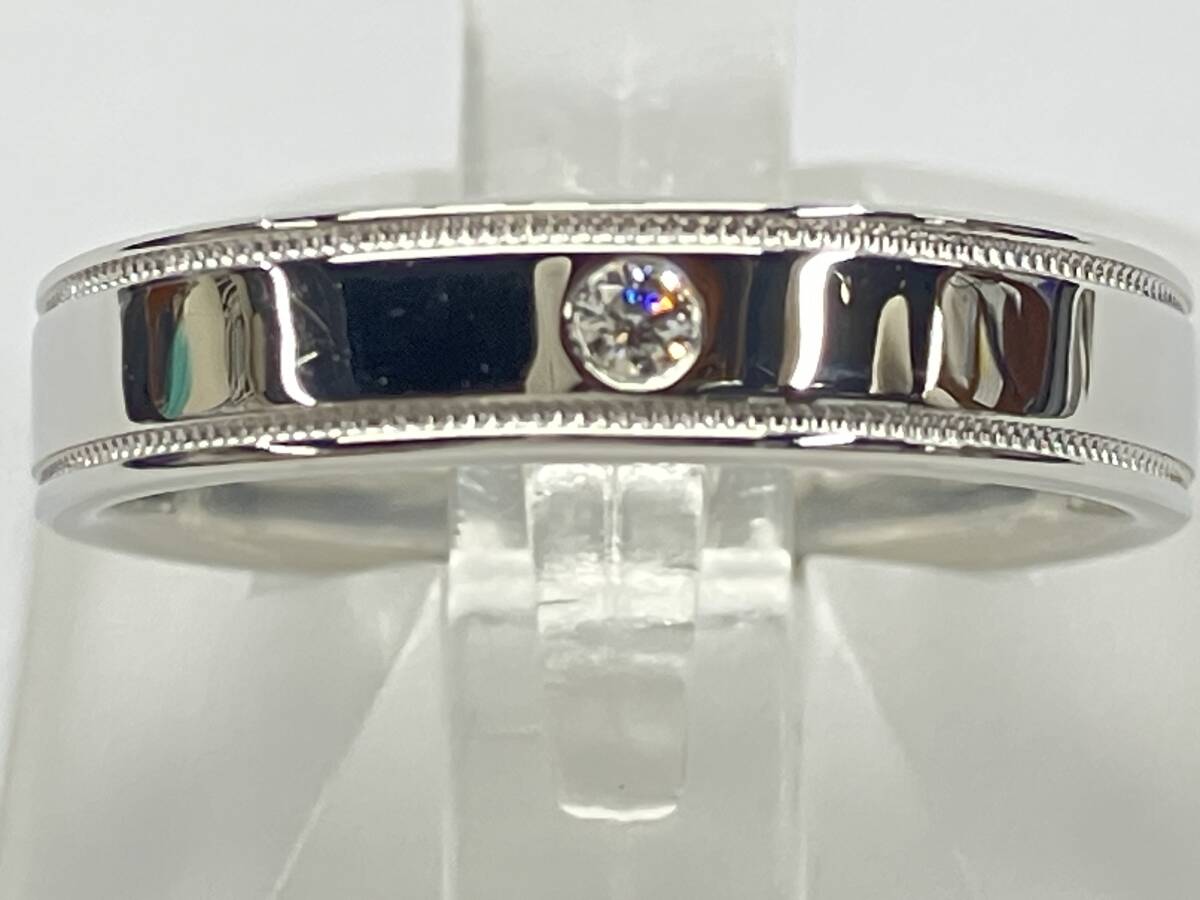 TIFFANY＆Co. ティファニー ミルグレインバンド Pt950 プラチナ 9.5号 5.6g リング ブランドアクセサリー_画像1