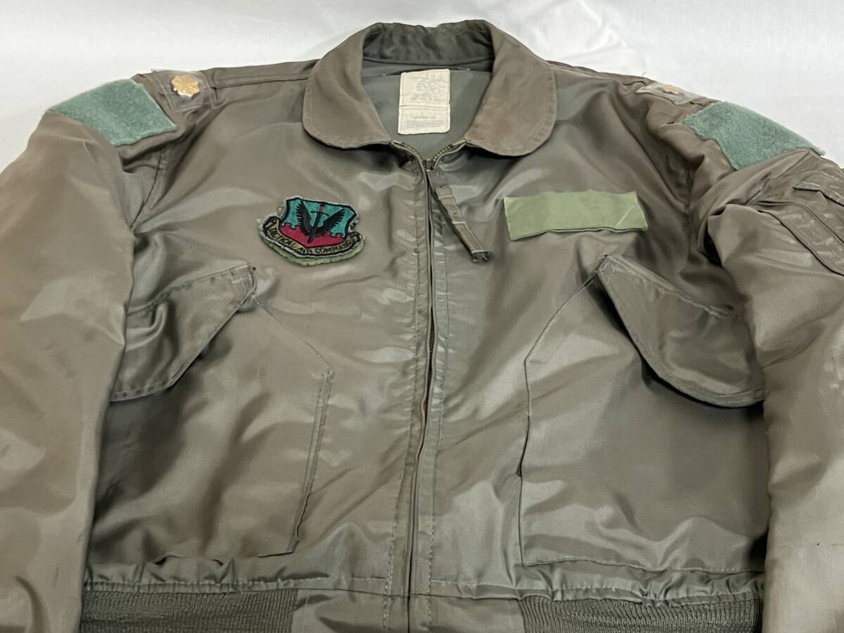 80's US ARMY CWU-36/P フライトジャケット ALPHA社製 サイズLARGE DLA-10-87 87年納品_画像3