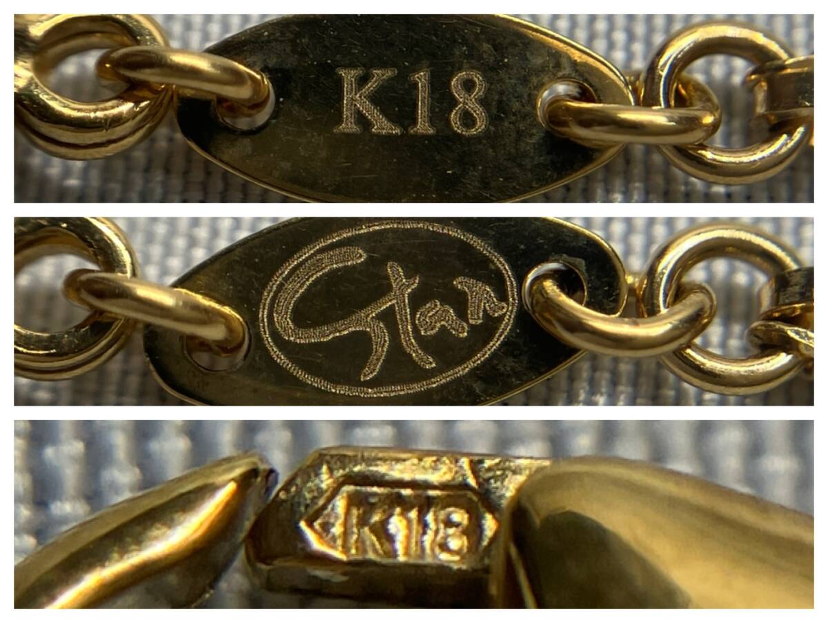 スタージュエリー STAR JEWELRY ブレスレット 17cm 2.7g 幅0.4cm 小豆チェーン カニカン_画像4