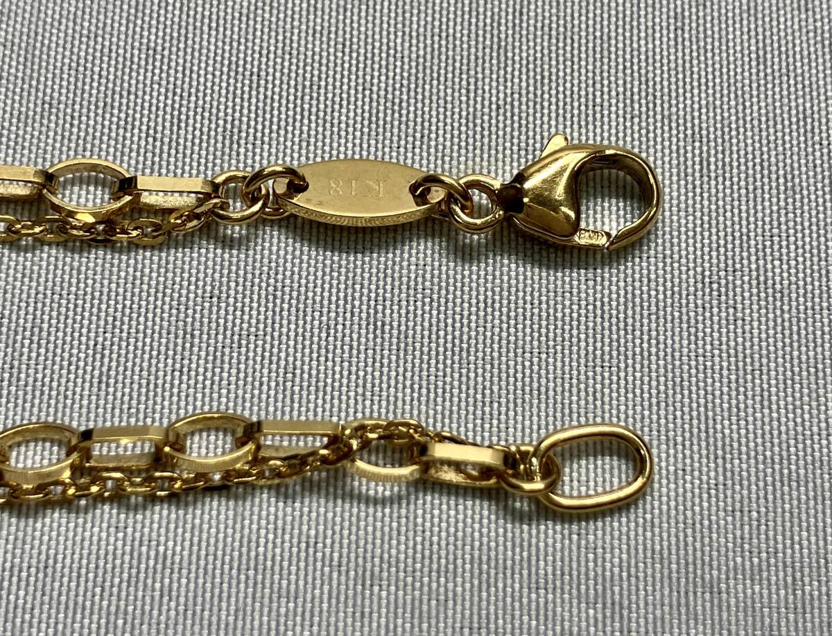 スタージュエリー STAR JEWELRY ブレスレット 17cm 2.7g 幅0.4cm 小豆チェーン カニカン_画像9