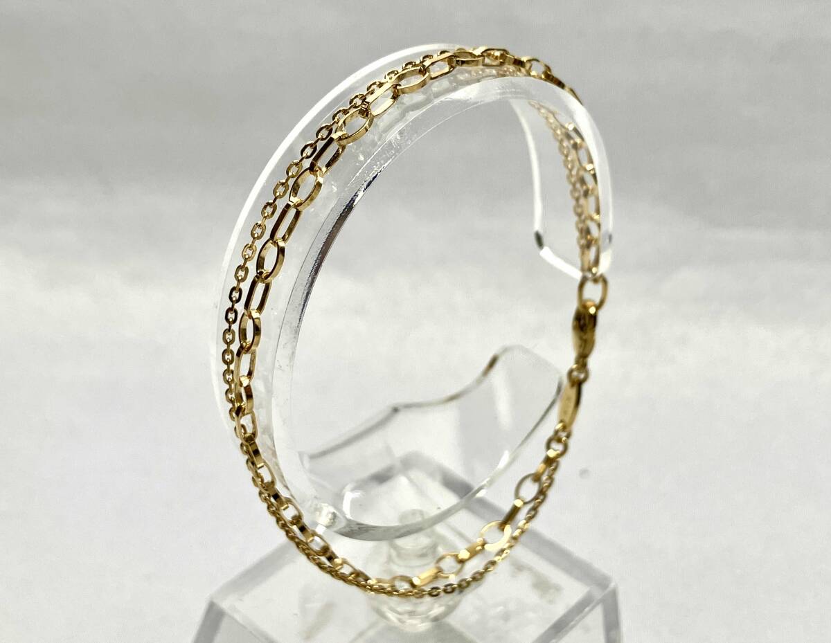 スタージュエリー STAR JEWELRY ブレスレット 17cm 2.7g 幅0.4cm 小豆チェーン カニカン_画像1