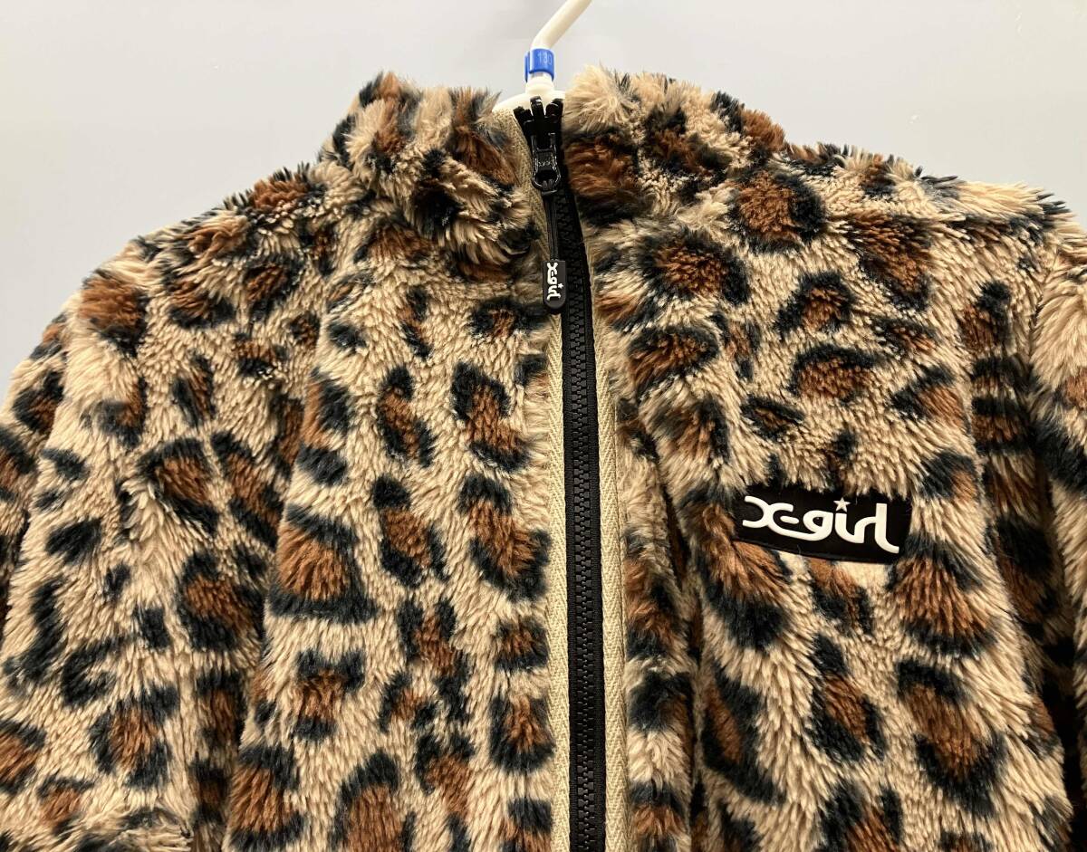 ★【X-girl Stages】ブルゾン アウター フェイクファーリバーシブル ヒョウ柄 キッズ_画像6