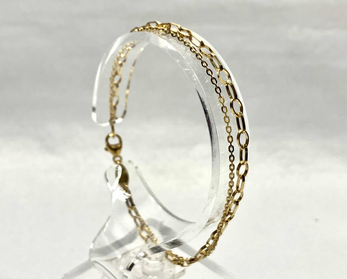 スタージュエリー STAR JEWELRY ブレスレット 17cm 2.7g 幅0.4cm 小豆チェーン カニカン_画像2