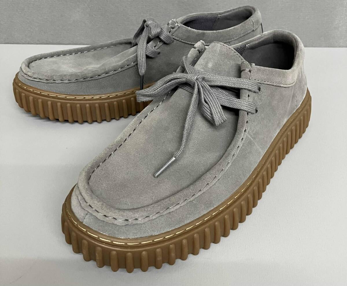 clarks クラークス スエードローファー メンズ 26.5cm グレー　ワラビー_画像1
