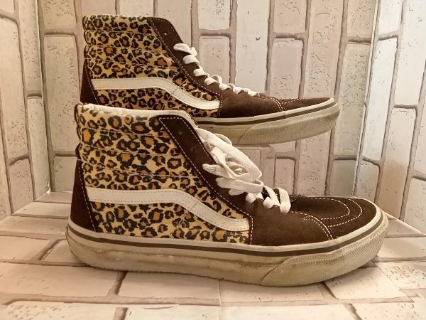 VANS Vans спортивные туфли 90s SK8-HI леопардовая расцветка Leopard рисунок высокий размер 26.0cm casual 