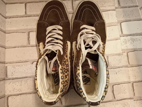 VANS Vans спортивные туфли 90s SK8-HI леопардовая расцветка Leopard рисунок высокий размер 26.0cm casual 