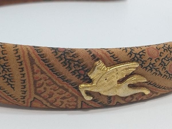 ETRO エトロ ヘアバンド ヘアゴム セット ブラウンカラー ゴールド金具 髪留め ヘアアクセサリー_画像9