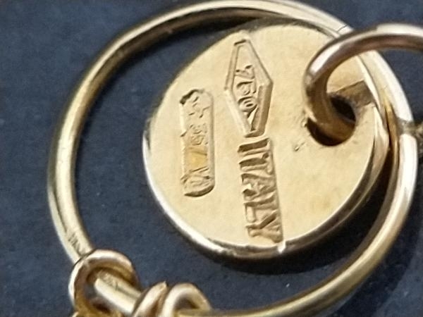 K18 ピアスチャーム カラーストーン 2.3g 垂れ ITALY製 18K YG 18金 イエローゴールド 色石 チャームのみ パーツ 店舗受取可_画像4