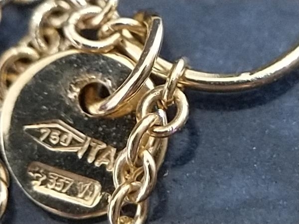 K18 ピアスチャーム カラーストーン 2.3g 垂れ ITALY製 18K YG 18金 イエローゴールド 色石 チャームのみ パーツ 店舗受取可_画像5