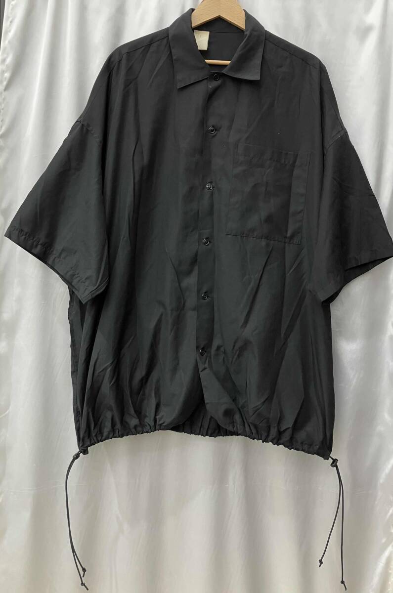 N.HOOLY WOOD エヌハリウッド 半袖シャツ オープンカラーシャツ メンズ 黒 ブラック38_画像1