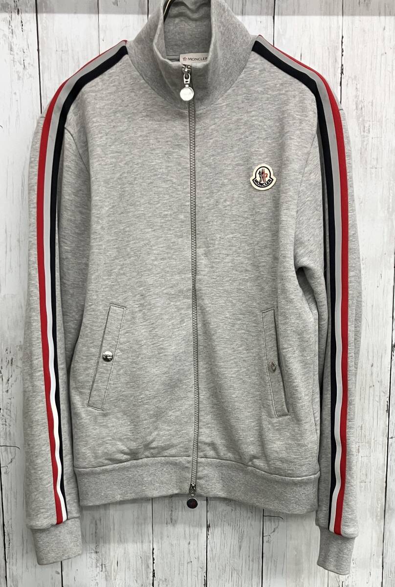 MONCLER MAGLIA CARDIGAN モンクレール トラックジャケット スタンドカラー フルジップ グレー size S_画像1