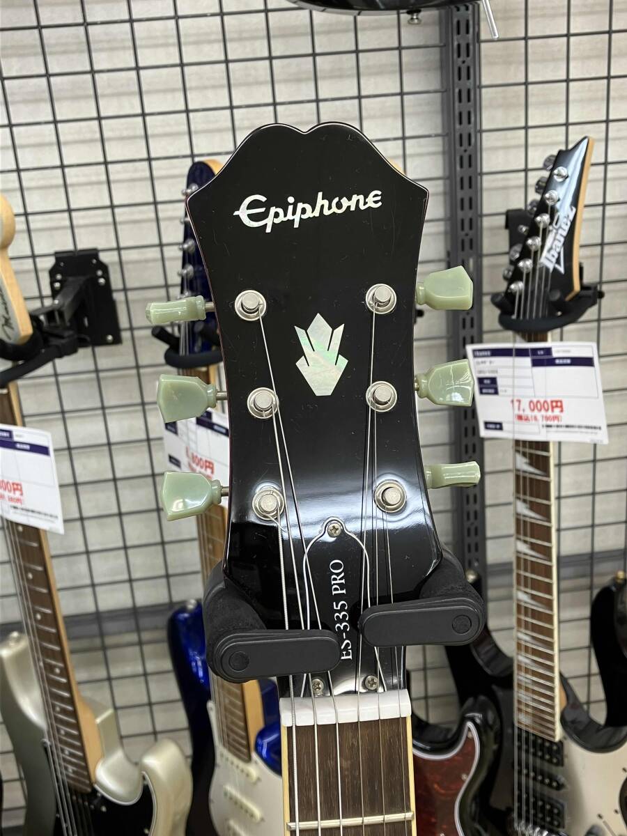 動作確認済 Epiphone Epiphone セミアコ　ES-335 PRO 店舗受取可_画像2