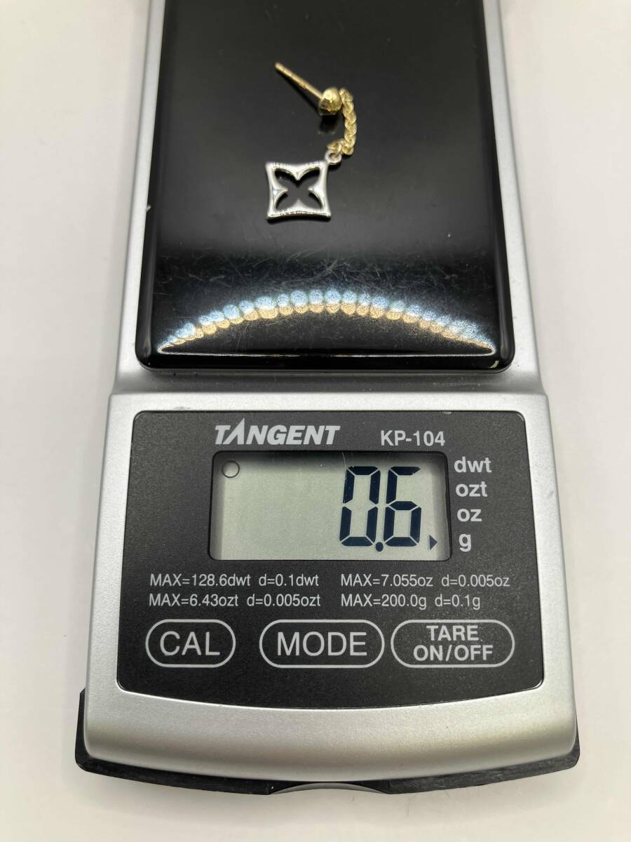本体のみ K18 18金 ゴールド 総重量約 1.1g ロングピアス_画像6
