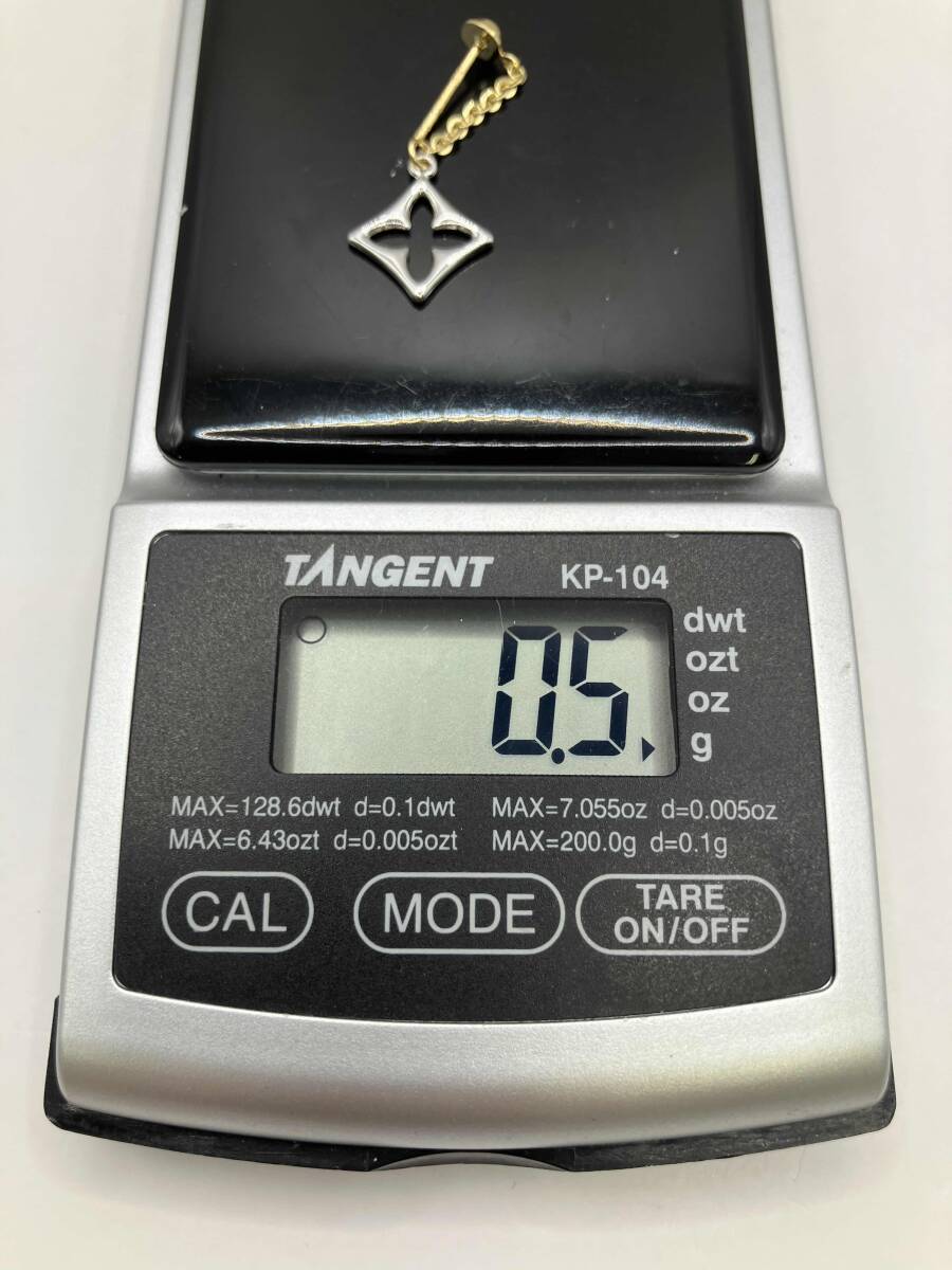 本体のみ K18 18金 ゴールド 総重量約 1.1g ロングピアス_画像7