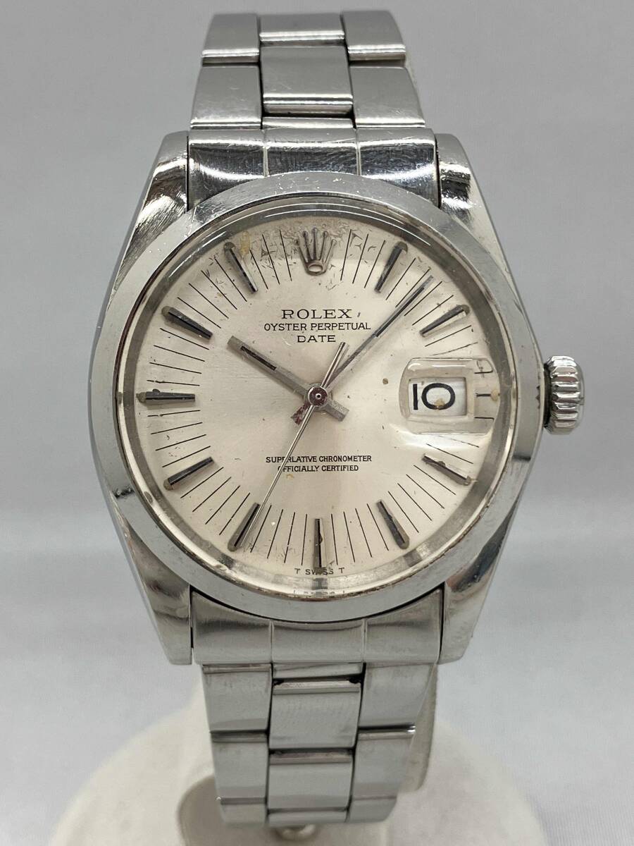 [ジャンク扱い動作品]1円〜 ROLEX オイスターパーペチュアルデイト 1500 Cal.1570 34番台 約34mm 自動巻 メンズ 腕時計 ロレックス_画像1