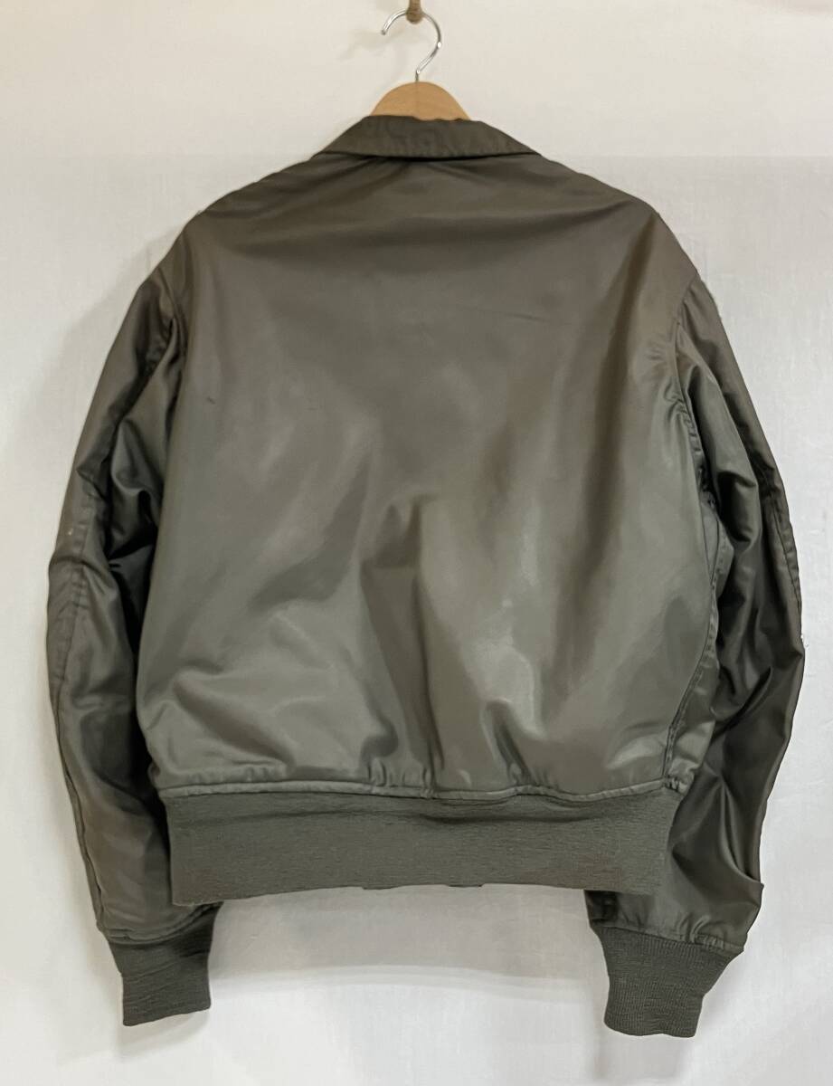 80's US ARMY CWU-36/P フライトジャケット ALPHA社製 サイズLARGE DLA-10-87 87年納品_画像2