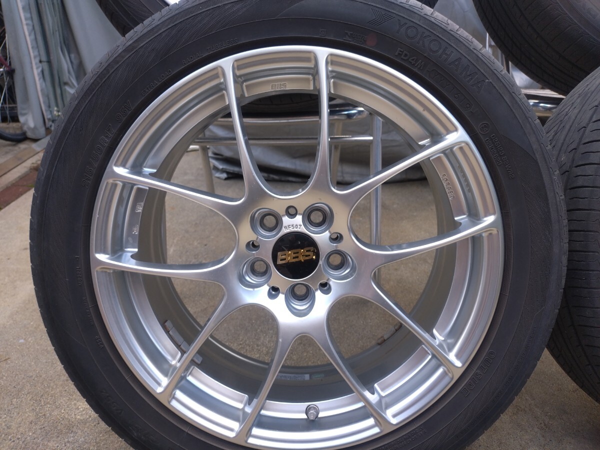 BBS RF507 17インチ 7J +48 5穴 PCD100 タイヤ付き4本セット_画像2