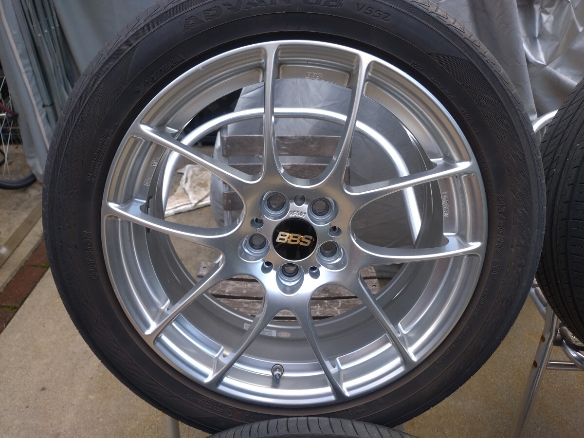 BBS RF507 17インチ 7J +48 5穴 PCD100 タイヤ付き4本セット_画像5