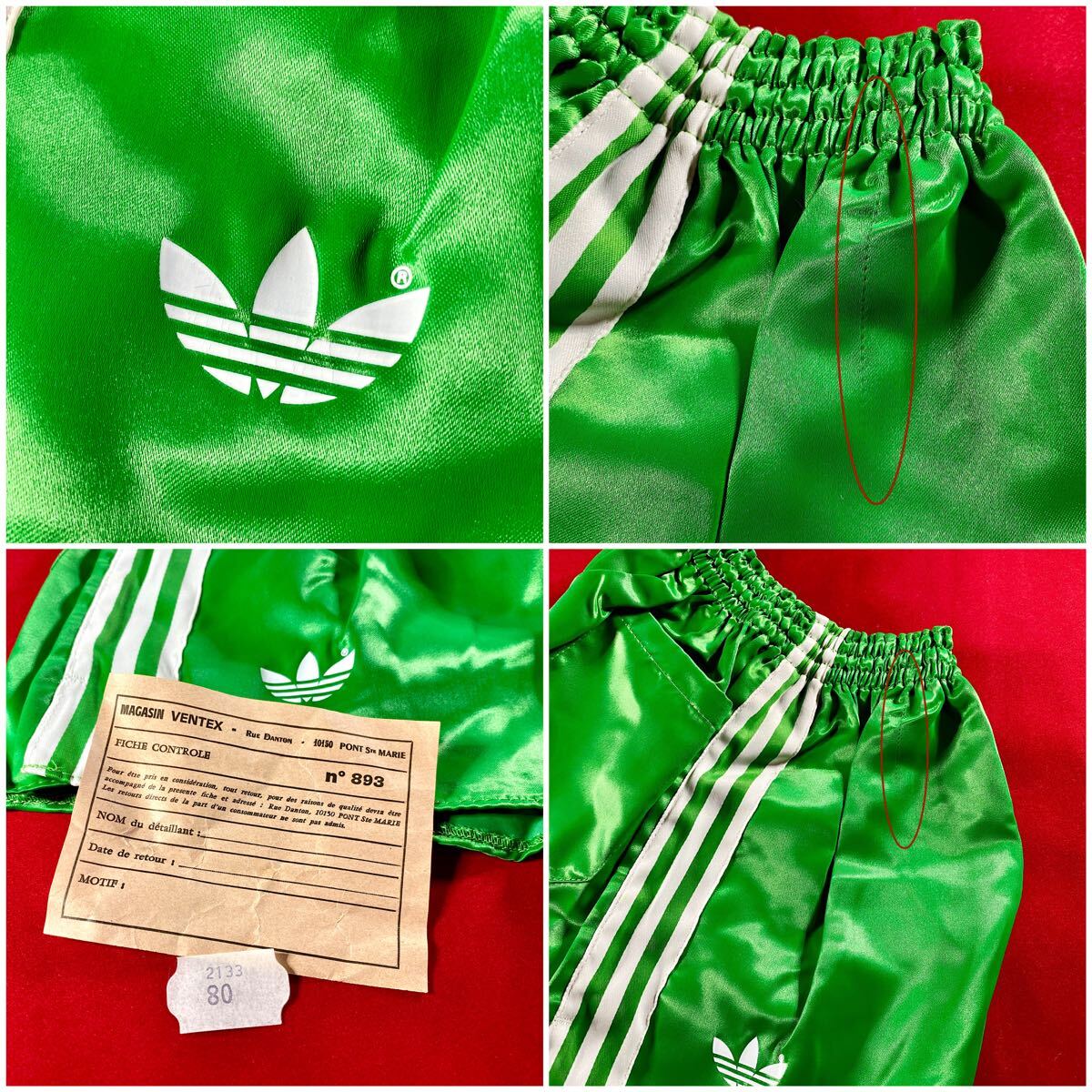 レア貴重 80’s adidas VENTEX フランス製 ポリアミド ナイロン サッカー ショートパンツ 80アディダス ヴィンテージ ラグビー 短パン 新品_画像6