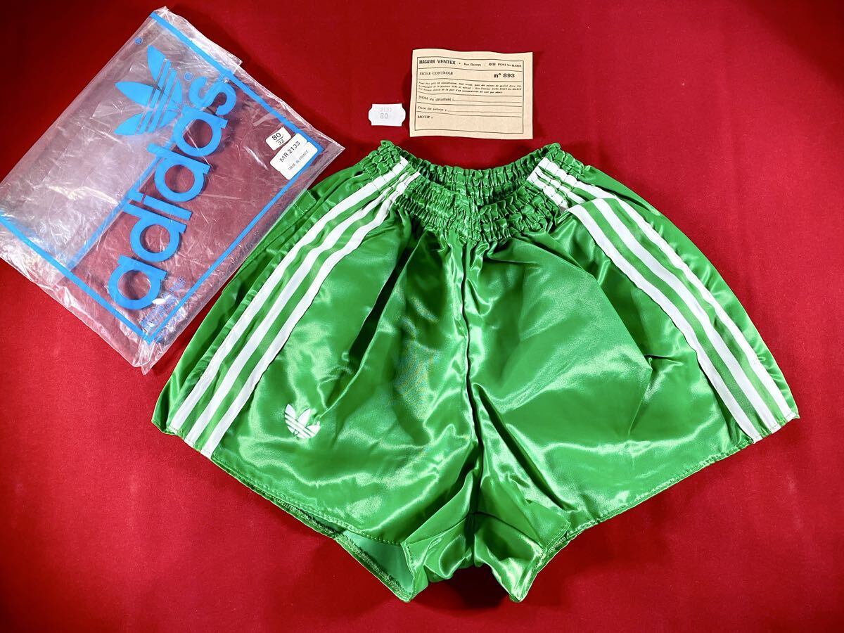 レア貴重 80’s adidas VENTEX フランス製 ポリアミド ナイロン サッカー ショートパンツ 80アディダス ヴィンテージ ラグビー 短パン 新品_画像1