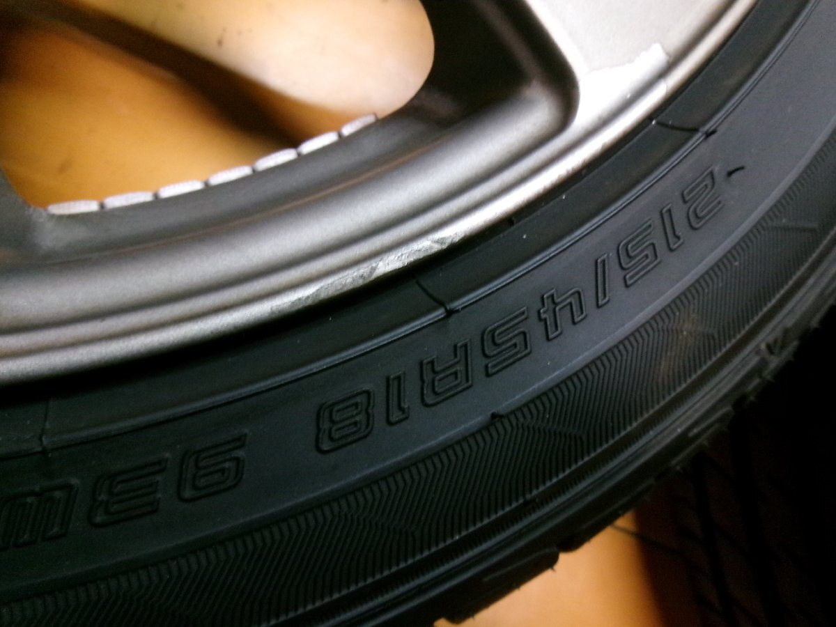 ☆スピスタ☆タイヤホイール　ファイナルスピード ブロンズ　プリウスα ミニバン　7.5J +48 114.3-5　215/45R18　R18707　中古　20_画像4