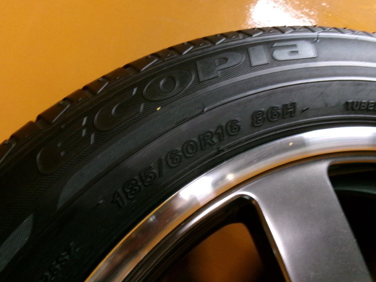☆スピスタ☆タイヤホイール　スポーツテクニック　マツダ2 フィット アクア　6.5J +43 100-4　185/60R16　R161086　中古　21.23_画像5