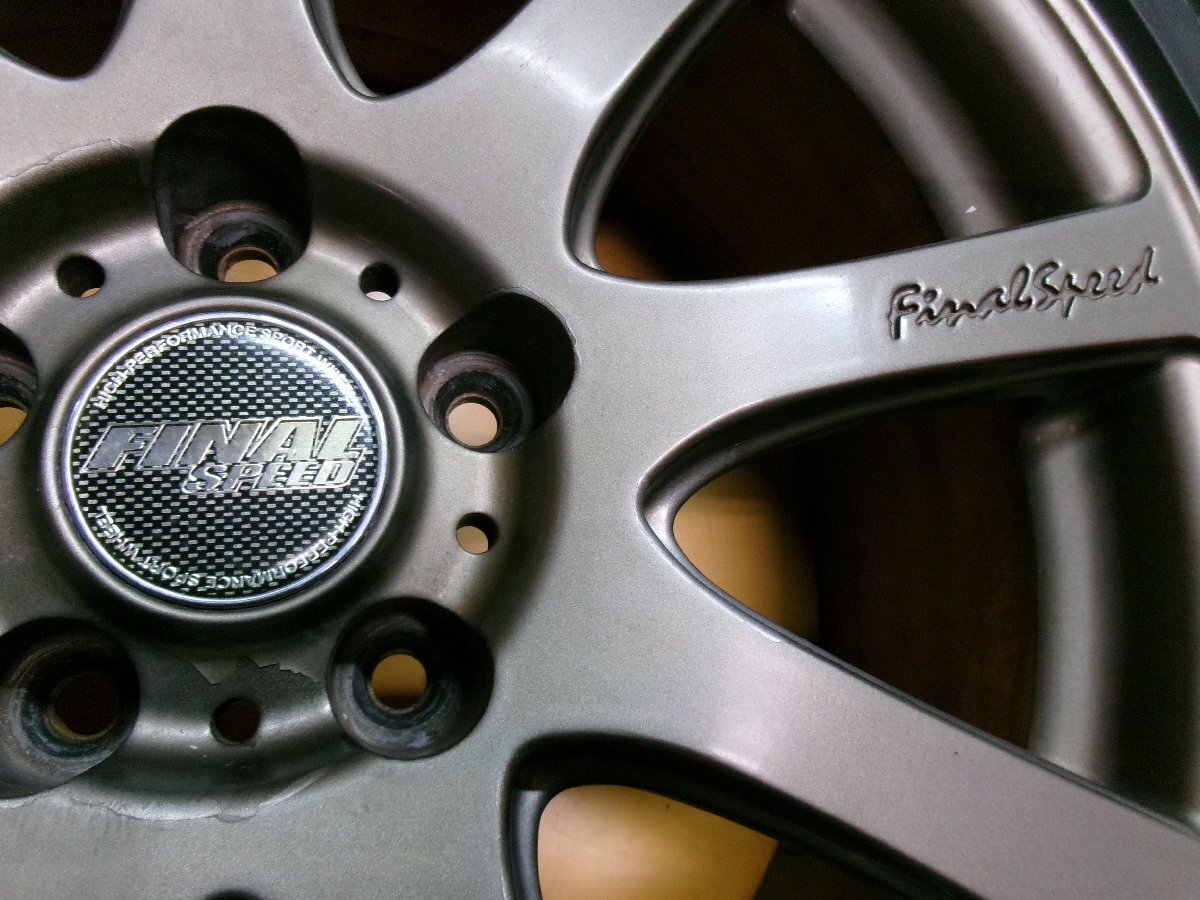 ☆スピスタ☆タイヤホイール　ファイナルスピード ブロンズ　プリウスα ミニバン　7.5J +48 114.3-5　215/45R18　R18707　中古　20_画像3