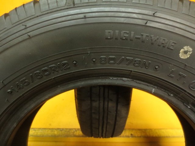 ☆スピスタ☆タイヤ　ダンロップ　ENASAVE VAN01　145/80R12 80/78LT　2本　12T360　中古　23.22_画像3